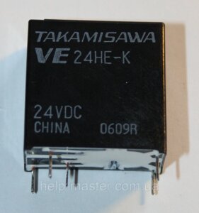 Реле електромеханічне VE-24HE-K; 24VDC