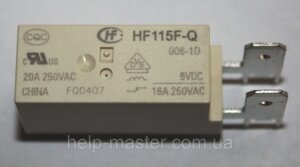 Реле HF115F-Q / 006-1D 6VDC,