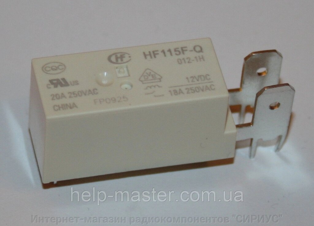 Реле HF115F-Q/012-1H (12VDC) від компанії Інтернет-магазин радіокомпонентів "СІРІУС" - фото 1