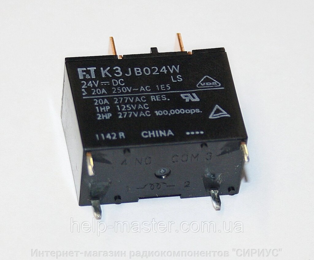 Реле JB024W (24VDC) серії K3 від компанії Інтернет-магазин радіокомпонентів "СІРІУС" - фото 1