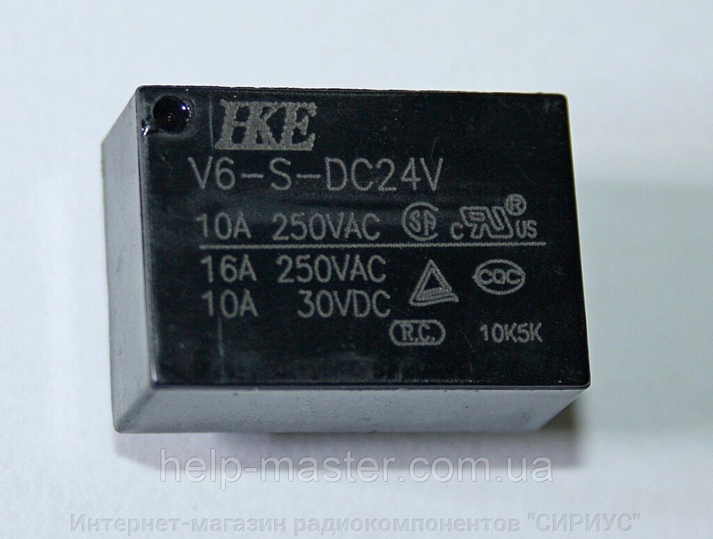 Реле V6-S-DC24V; 24VDC від компанії Інтернет-магазин радіокомпонентів "СІРІУС" - фото 1