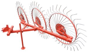 Граблі Сонечко на 3 колеса для мототрактора, мотоблока (спиця 6мм)