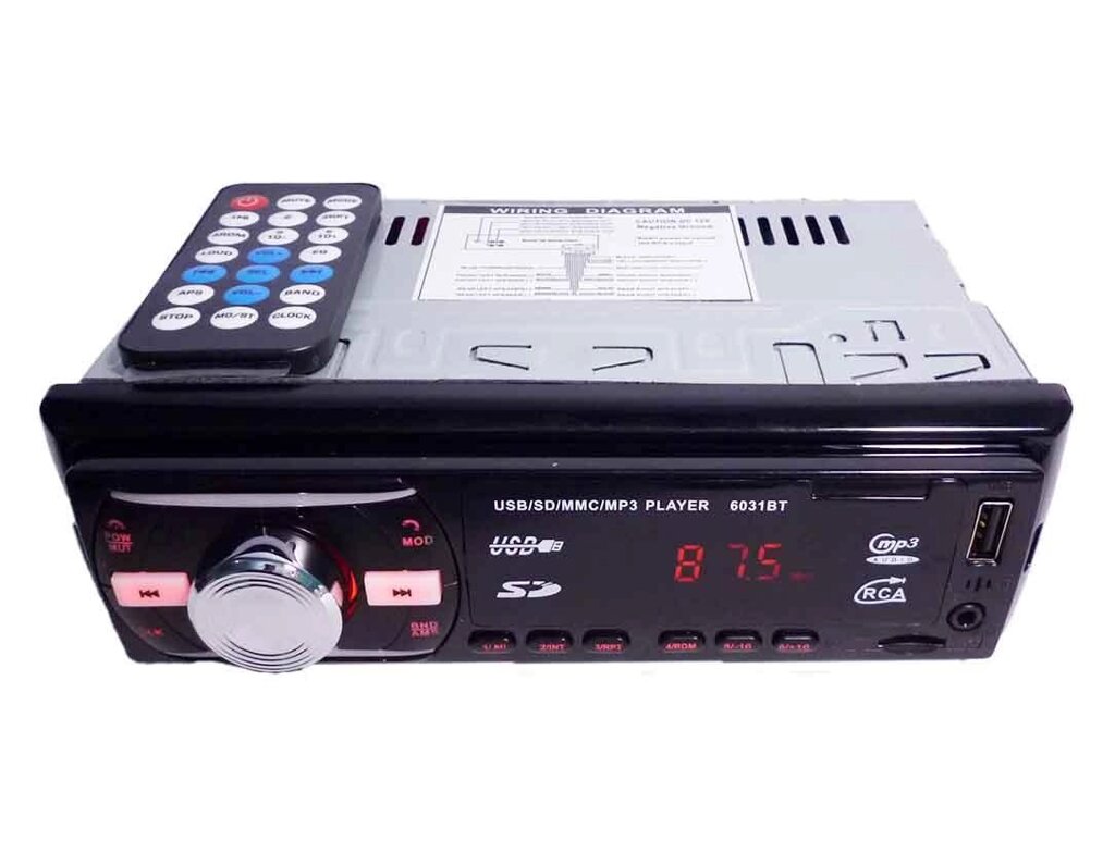 Автомагнітола MP3 6031 BT (гучний зв'язок) від компанії Опт, роздріб інтернет магазин Familyshop - фото 1