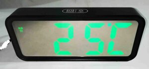 Годинник із будильником і градусником настільні DT 6508