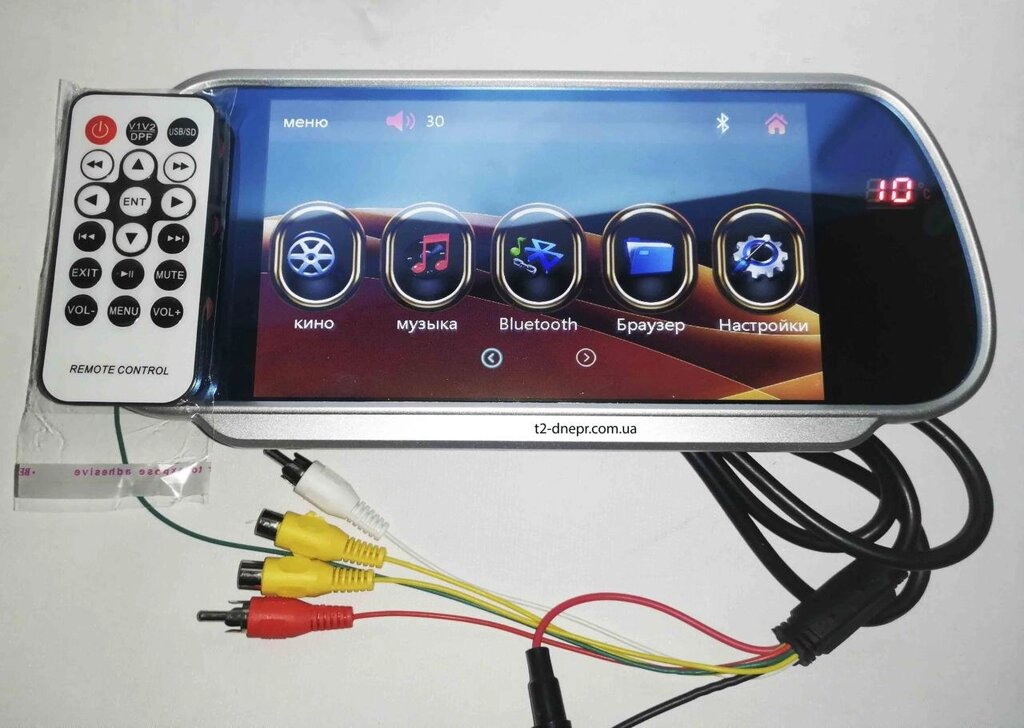 Дзеркало заднього огляду із 7" LCD сенсорним екраном MP5 Bluetooh від компанії Опт, роздріб інтернет магазин Familyshop - фото 1