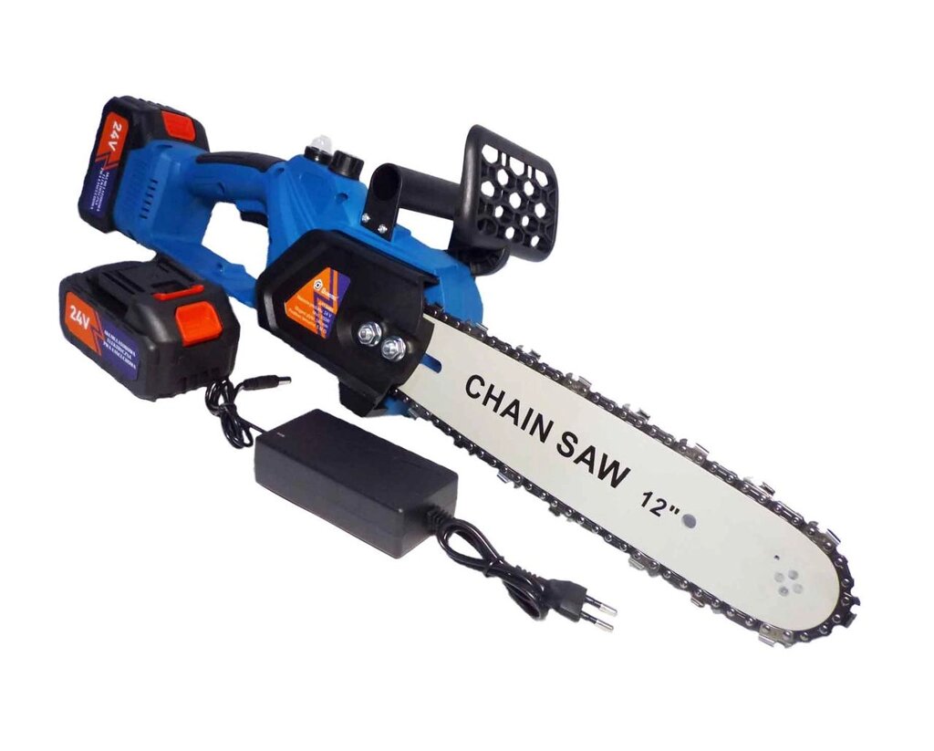Електропила Chain Saw 12'' з двома акумуляторами 24 V від компанії Опт, роздріб інтернет магазин Familyshop - фото 1
