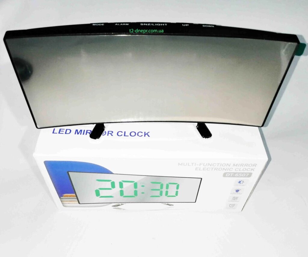 Годинник з будильником і градусником настільний DT 6507 від компанії Опт, роздріб інтернет магазин Familyshop - фото 1