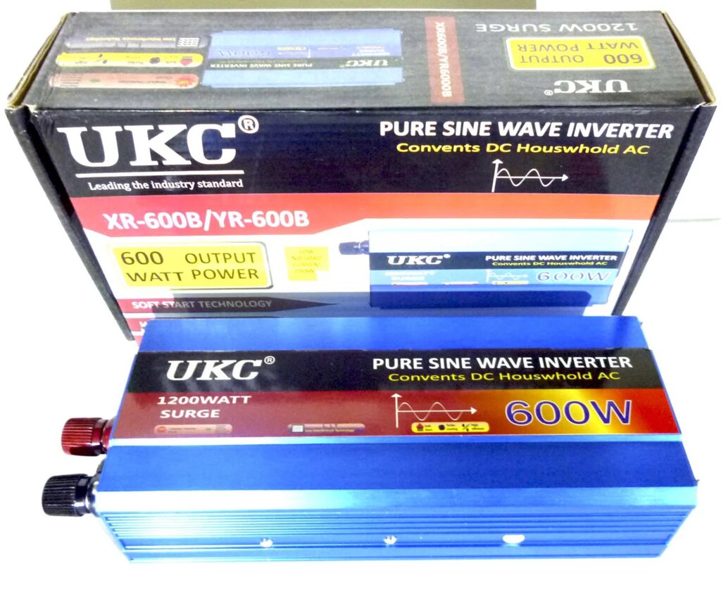 Інвертор із чистою синусоїдою UKC Technology Pure Sine Inverter-600W від компанії Опт, роздріб інтернет магазин Familyshop - фото 1