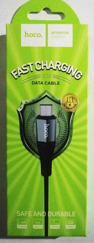 Кабель HOCO cool data cable X 38 micro від компанії Опт, роздріб інтернет магазин Familyshop - фото 1