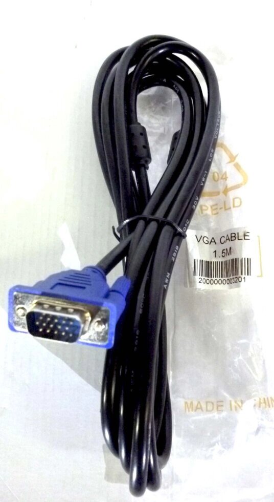 Кабель VGA 1,5 m від компанії Опт, роздріб інтернет магазин Familyshop - фото 1
