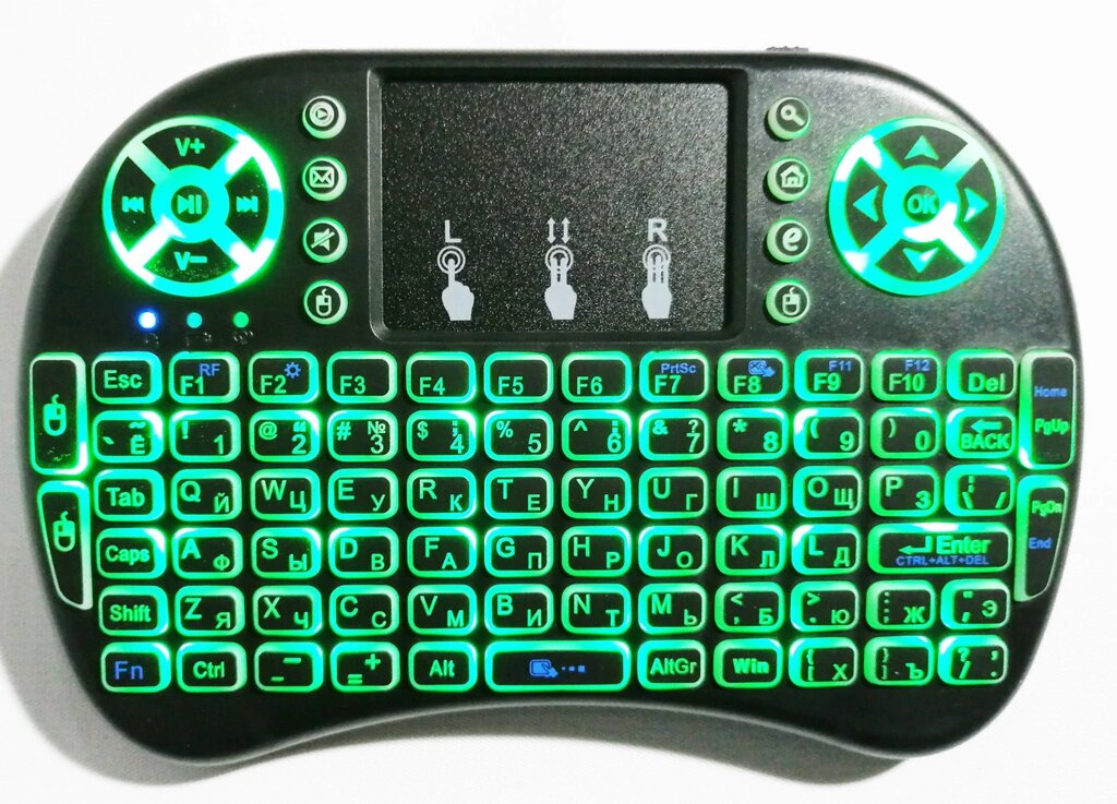 Клавіатура бездротова mini I8 c touchpad і підсвіткою від компанії Опт, роздріб інтернет магазин Familyshop - фото 1