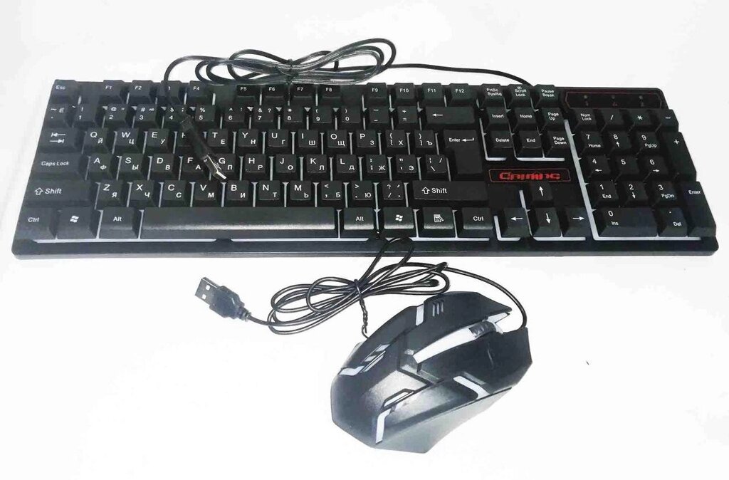 Клавіатура з підсвіткою KR 6300TZ + mouse від компанії Опт, роздріб інтернет магазин Familyshop - фото 1