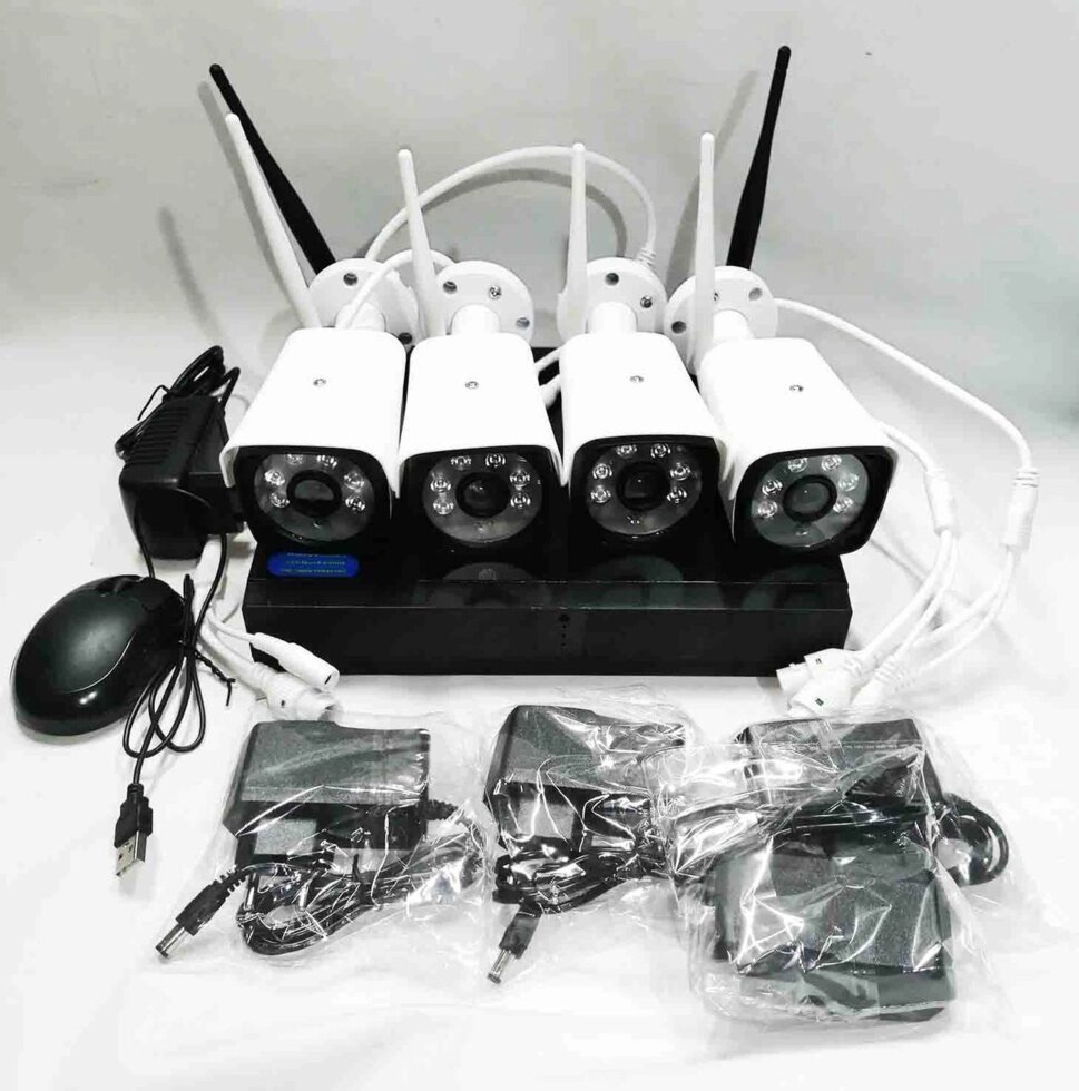 Комплект відеоспостереження NVR CAD SX04-400 WiFi набір на 4 камери XVRViev APP від компанії Опт, роздріб інтернет магазин Familyshop - фото 1