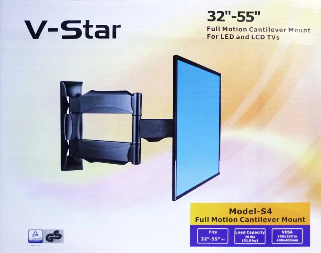 Кріплення для телевізорів 32-55" поворотне S4 від компанії Опт, роздріб інтернет магазин Familyshop - фото 1