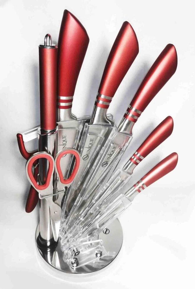 Набор ножей с подставкой UNIQUE UN-1832 ##от компании## Опт, розница интернет магазин Familyshop - ##фото## 1