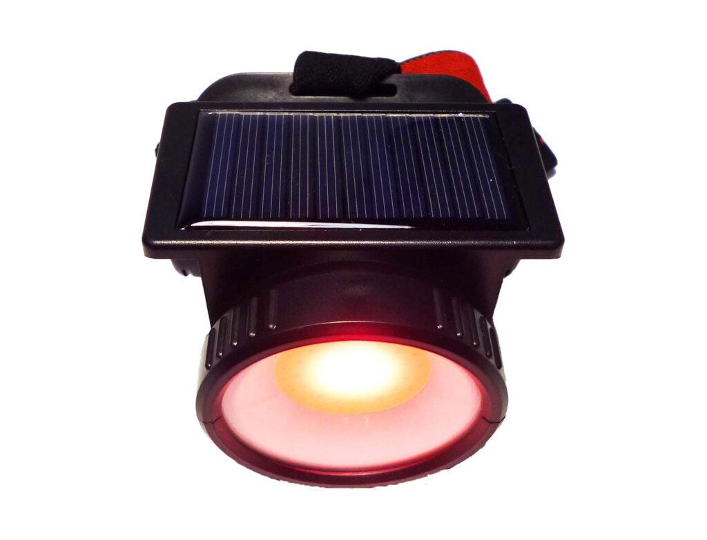 Налобний ліхтар із сонячною панеллю й червоним світлом BL WH 9958A від компанії Опт, роздріб інтернет магазин Familyshop - фото 1