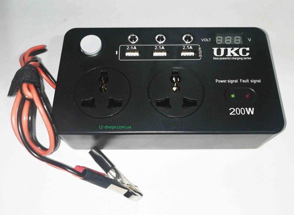 Перетворювач DC/AC 200W 12V LCD + USB від компанії Опт, роздріб інтернет магазин Familyshop - фото 1