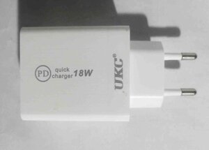 Адаптер Quick Charge 220v 18w APD 889 USB+type C