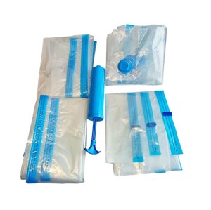 Набір вакуумних пакетів для одягу 10 шт з насосом