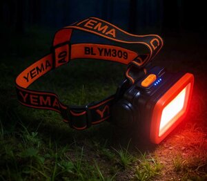 Ліхтарик BL YM309 COB з червоним світлом