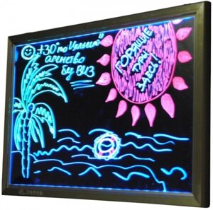 Вивіска рекламна флуоресцентна дошка 40х60 см з маркером