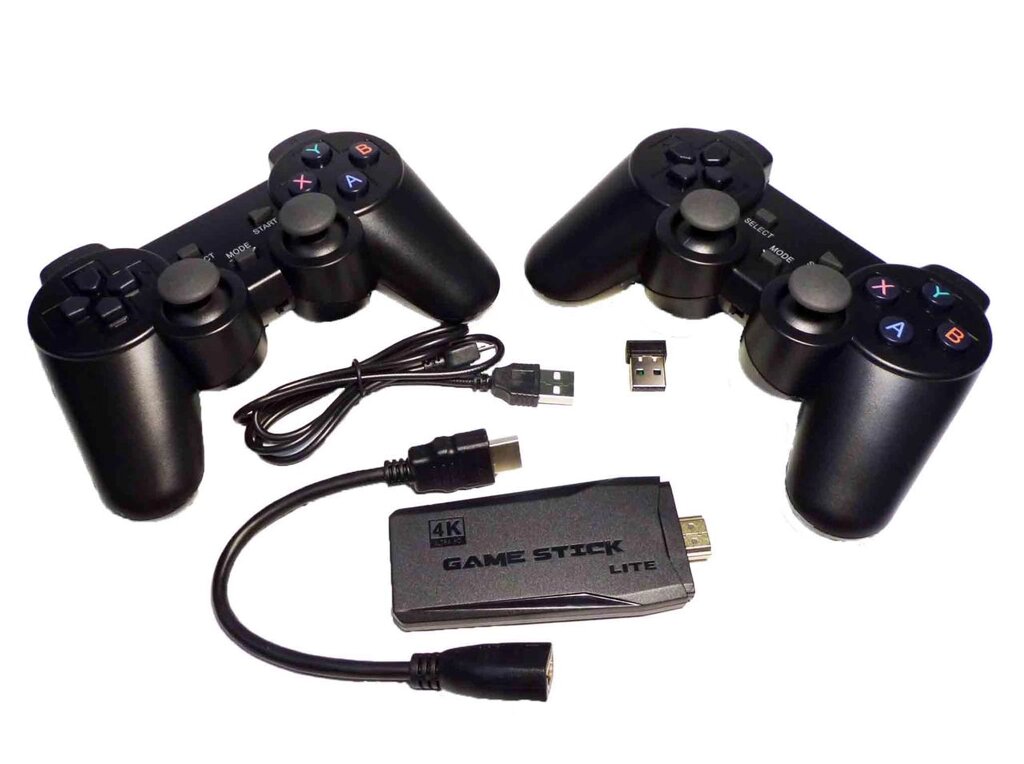 Портативна ігрова консоль Stick HDMI 4K з бездротовими джойстиками 2.4G від компанії Опт, роздріб інтернет магазин Familyshop - фото 1