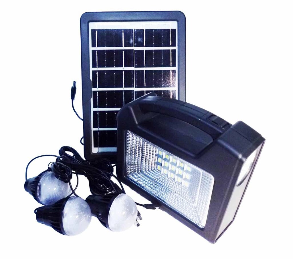 Портативна зарядна станція GD 103 з сонячною панеллю від компанії Опт, роздріб інтернет магазин Familyshop - фото 1