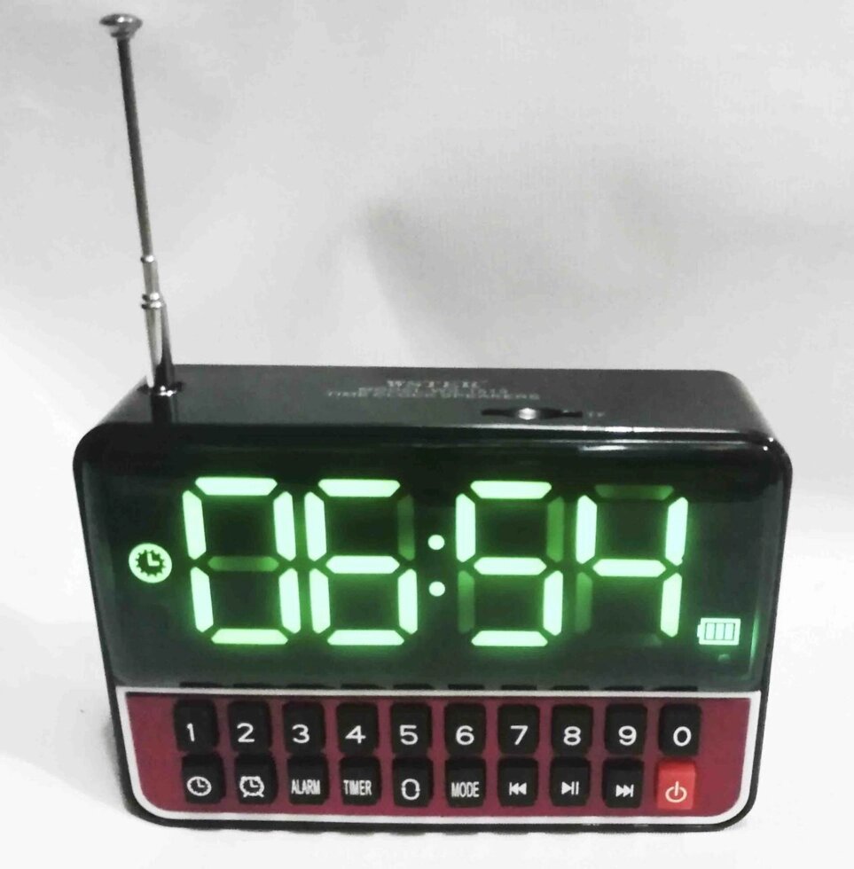 Приймач із годинником і будильником WS 1513 + Clock від компанії Опт, роздріб інтернет магазин Familyshop - фото 1