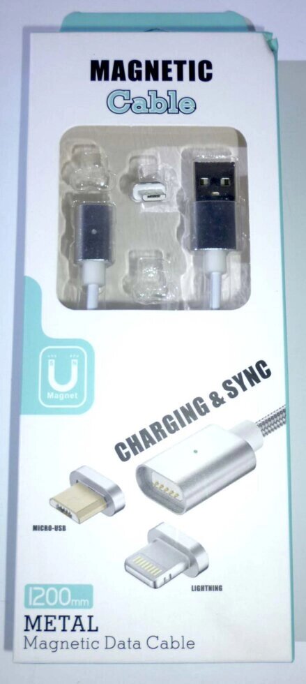 Шнур USB-IPhone магнітний від компанії Опт, роздріб інтернет магазин Familyshop - фото 1