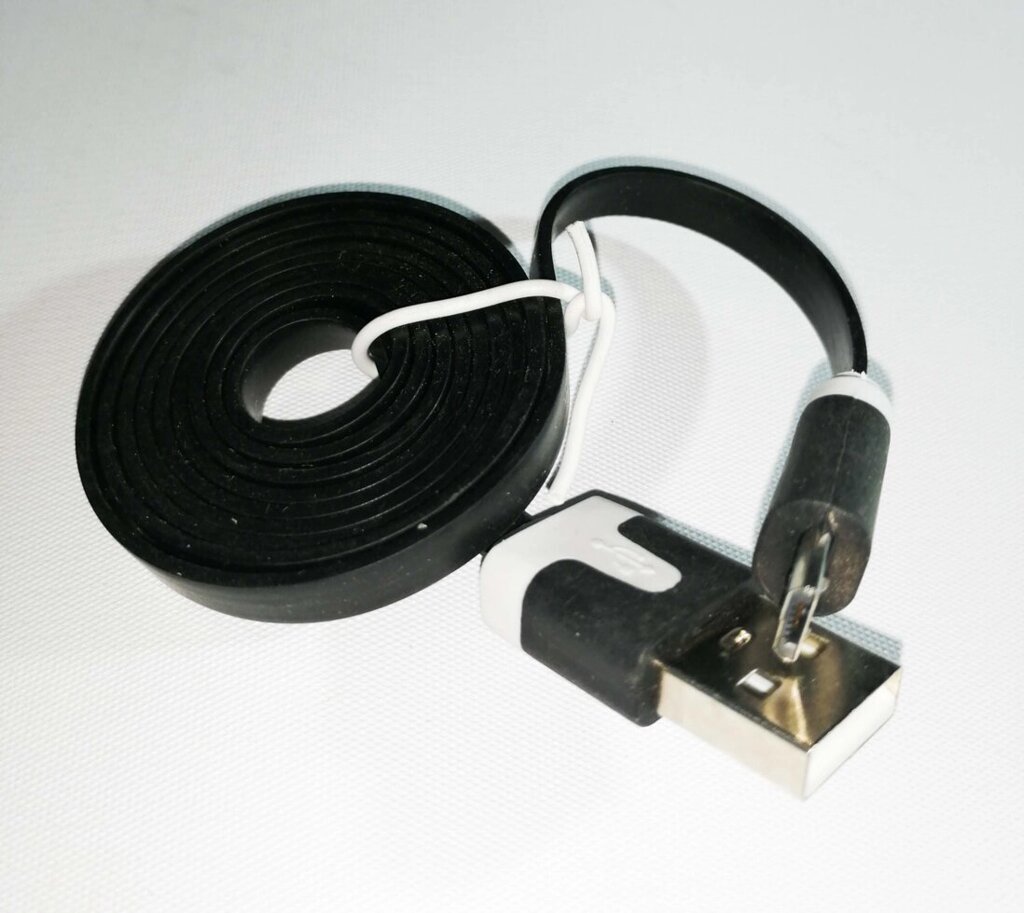 Шнур USB- micro USB V8 flat від компанії Опт, роздріб інтернет магазин Familyshop - фото 1