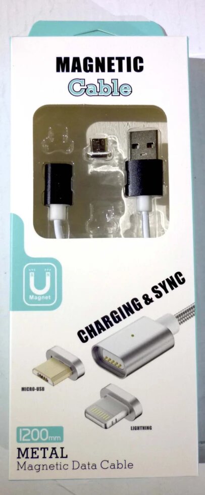Шнур USB- micro USB V8 магнітний від компанії Опт, роздріб інтернет магазин Familyshop - фото 1