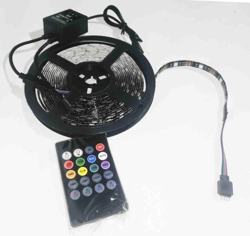 Стрічка RGB LED 5V 5050, з мікрофоном від компанії Опт, роздріб інтернет магазин Familyshop - фото 1