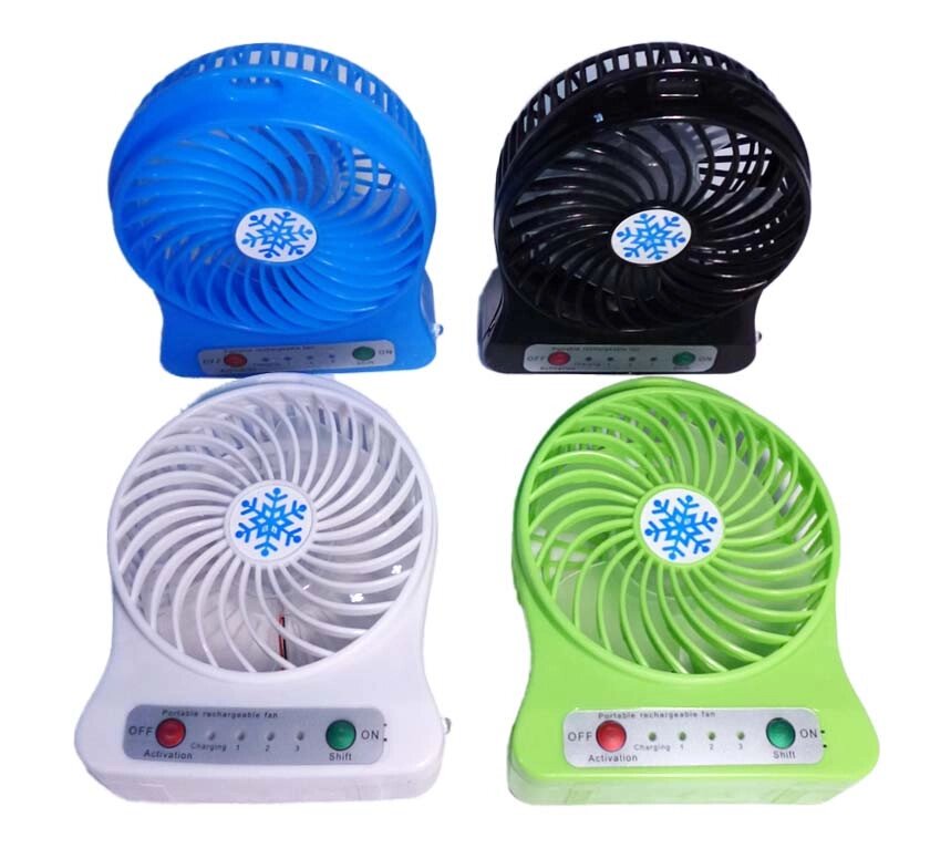 Вентилятор настільний акумуляторний mini fan xsfs 01 від компанії Опт, роздріб інтернет магазин Familyshop - фото 1