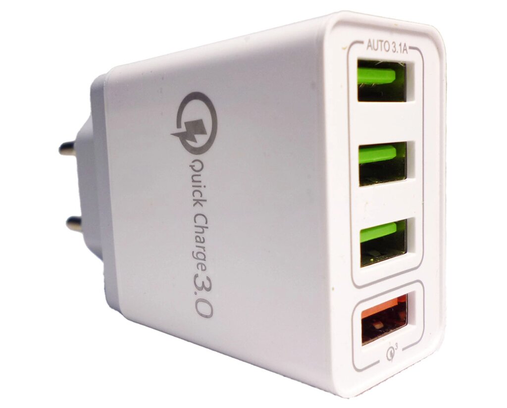 Зарядний пристрій 220В 7,0А QC3.0 USBx4 від компанії Опт, роздріб інтернет магазин Familyshop - фото 1