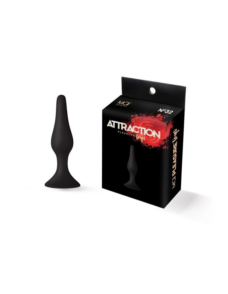 Анальна пробка на присоску MAI Attraction Toys №32 Black, довжина 10,5 см, діаметр 2,5 см від компанії poppersoff Попперс Київ Україна. Купити з доставкою - фото 1