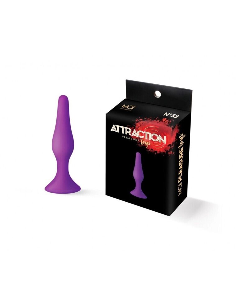 Анальна пробка на присоску MAI Attraction Toys №32 Purple, довжина 10,5 см, діаметр 2,5 см від компанії poppersoff Попперс Київ Україна. Купити з доставкою - фото 1