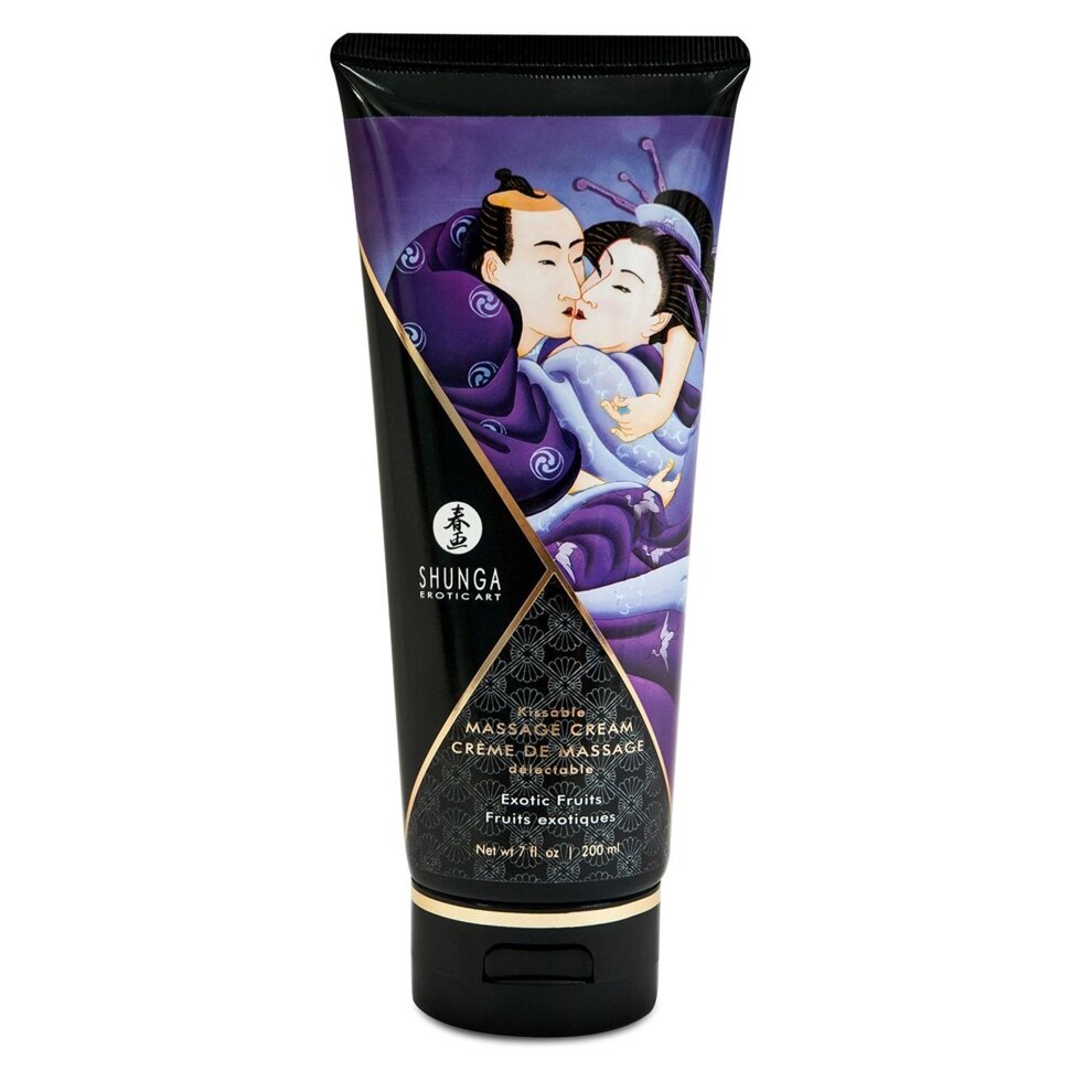 Їстівний масажний крем Shunga Kissable Massage Cream - Exotic Fruits (200 мл) від компанії poppersoff Попперс Київ Україна. Купити з доставкою - фото 1