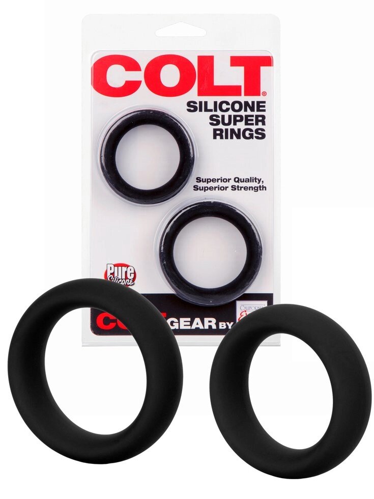 Кільце ерекційне COLT Silicone Super Rings, 2 шт від компанії poppersoff Попперс Київ Україна. Купити з доставкою - фото 1