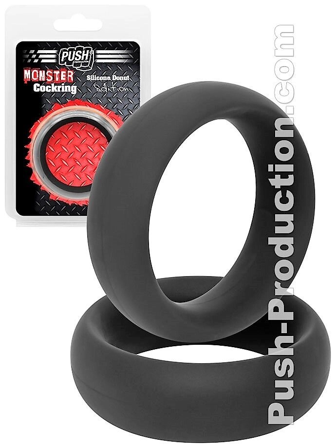 Кільце ерекційне Push Monster - Silicone Donut Cockring 40 мм від компанії poppersoff Попперс Київ Україна. Купити з доставкою - фото 1