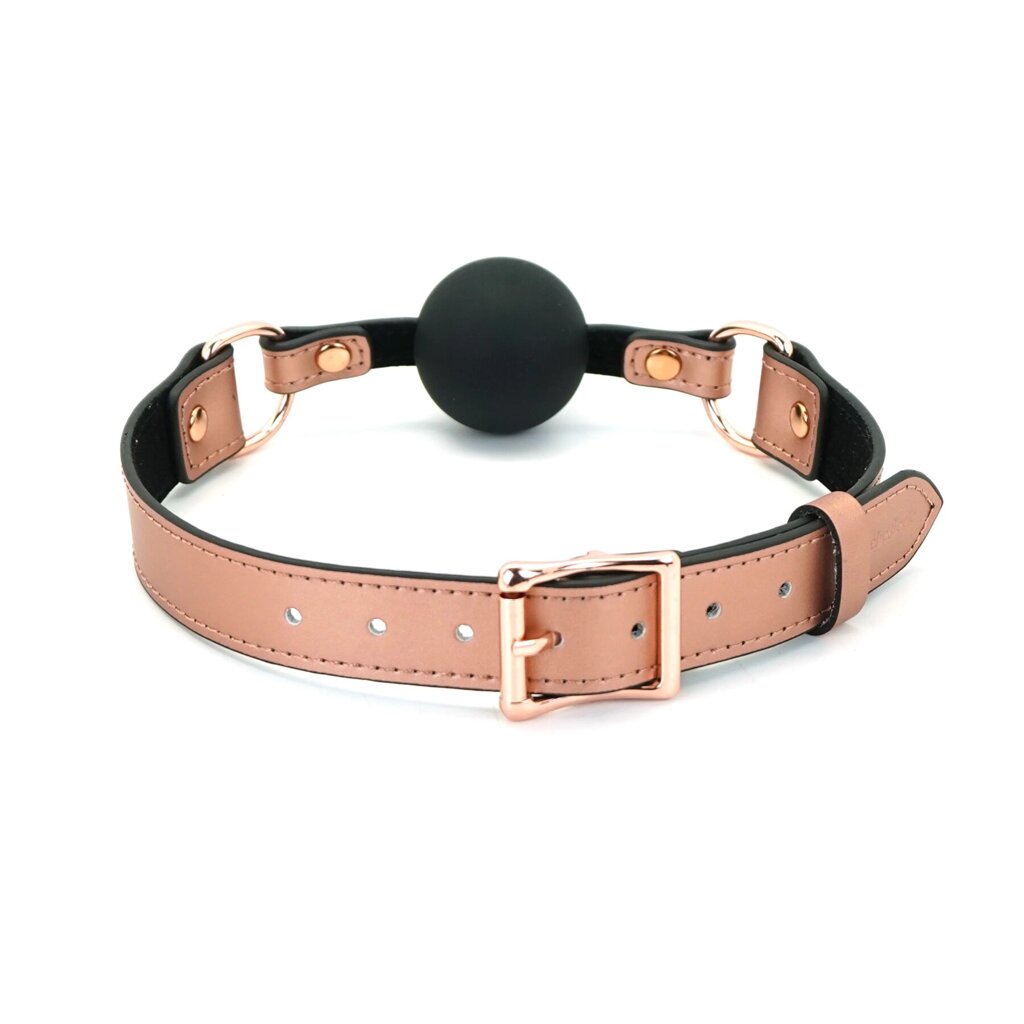 Кляп Liebe Seele Rose Gold Memory Ball Gag від компанії poppersoff Попперс Київ Україна. Купити з доставкою - фото 1