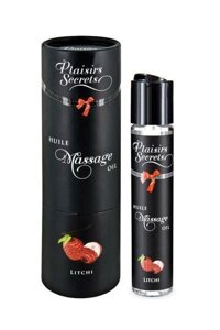 Масажне масло Plaisirs Secrets Litchi (59 мл) з афродизіаками, їстівне, подарункова упаковка