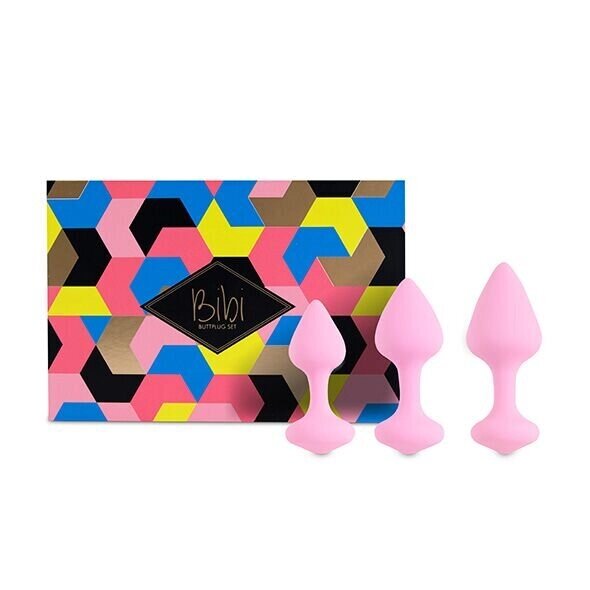 Набір силіконових анальних пробок FeelzToys - Bibi Butt Plug Set 3 pcs Pink від компанії poppersoff Попперс Київ Україна. Купити з доставкою - фото 1