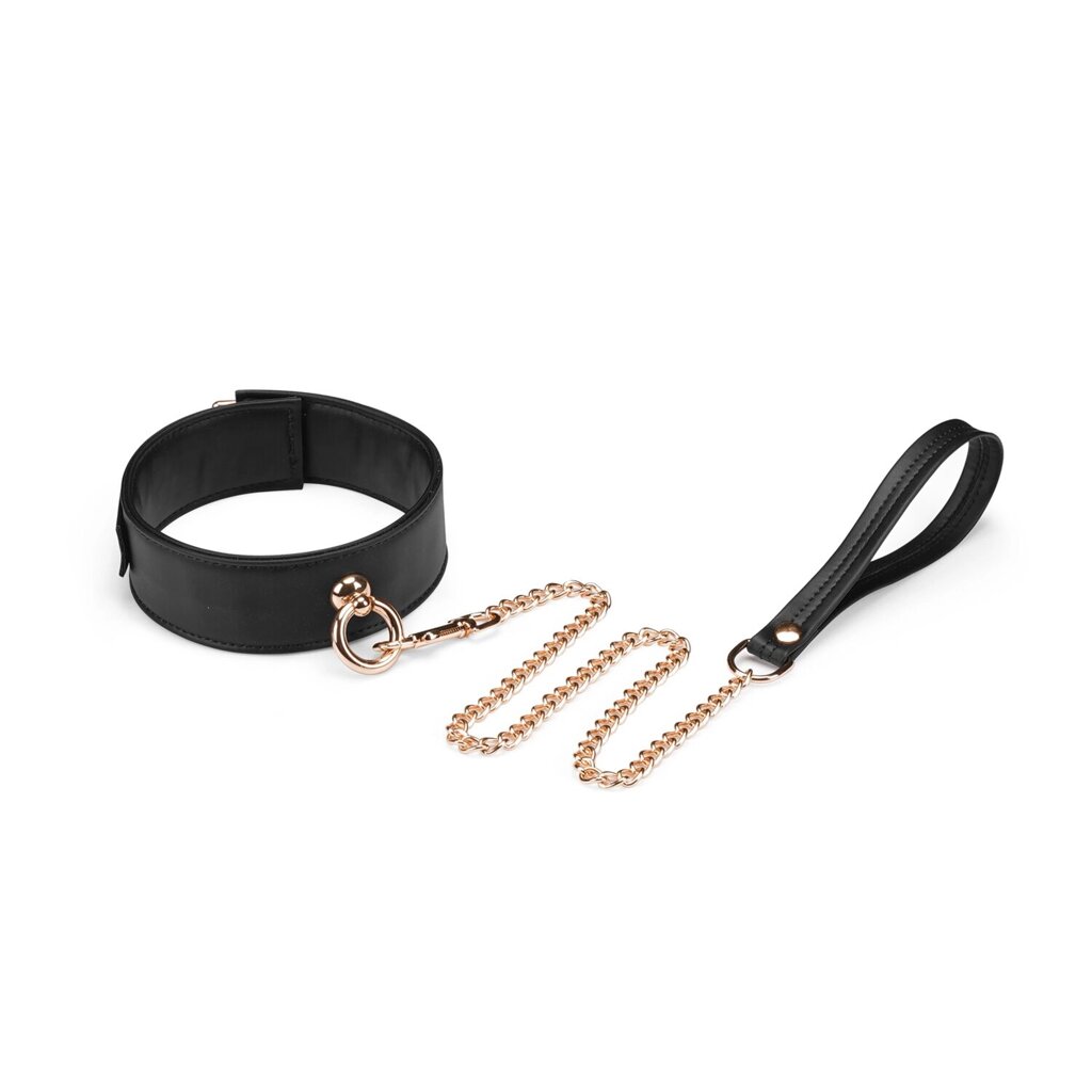 Нашийник з повідцем Liebe Seele Black Organosilicon Collar with Leash від компанії poppersoff Попперс Київ Україна. Купити з доставкою - фото 1