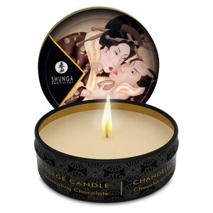 Масажна свічка Shunga Mini Massage Candle - Intoxicating Chocolate (30 мл) з афродизіаками в Києві от компании poppersoff Попперс Киев Украина. Купить с доставкой