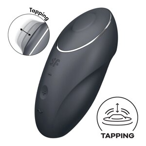 Вібростимулятор-пульсатор Satisfyer Tap & Climax 1 Grey, ефект постукування пальцем, 2 мотори в Києві от компании poppersoff Попперс Киев Украина. Купить с доставкой