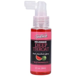 Спрей для минета Doc Johnson GoodHead DeepThroat Spray - Watermelon 59 мл для глибокого мінета в Києві от компании poppersoff Попперс Киев Украина. Купить с доставкой