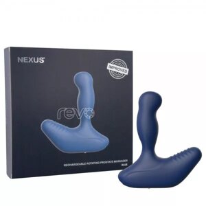 Масажер простати Nexus Revo Blue з обертової головкою, макс. діаметр 3,2 см