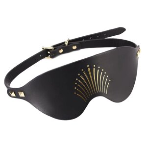 Розкішна маска на очі Zalo Blindfolds Black, натуральна шкіра в Києві от компании poppersoff Попперс Киев Украина. Купить с доставкой