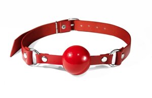 Кляп силіконовий Feral Feelings Silicon Ball Gag Red/Red, червоний ремінь, червоний кулька