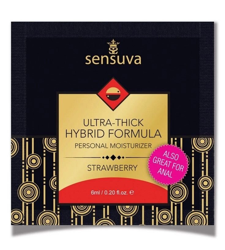 Пробник Sensuva - Ultra-Thick Hybrid Formula Strawberry (6 мл) від компанії poppersoff Попперс Київ Україна. Купити з доставкою - фото 1